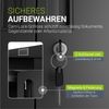 Juskys Aktenschrank aus Metall – 180x80x40 cm abschließbarer Büroschrank aus Stahl mit 3 verstellbaren Einlegeböden, höhenverstellbare Füße - Schwarz Bild 3