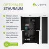 Juskys Aktenschrank aus Metall – 180x80x40 cm abschließbarer Büroschrank aus Stahl mit 3 verstellbaren Einlegeböden, höhenverstellbare Füße - Schwarz Bild 4