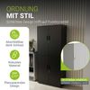 Juskys Aktenschrank aus Metall – 180x80x40 cm abschließbarer Büroschrank aus Stahl mit 3 verstellbaren Einlegeböden, höhenverstellbare Füße - Schwarz Bild 2