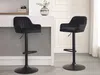 Vente-unique - ELEANA Barhocker SamtStoff Schwarz - B 49 cm x H 106 cm85 cm x L 47 cm Bild 2