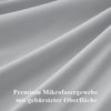 Kissenbezug 80x80 2er Set Hellgrau Mikrofaser Reißverschluss Weich Bild 5