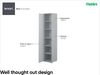 MEBLINI Schrank für Schrankbett Bed Concept - Hochschrank mit Regalen - BC-21 - Grau Matt Bild 5