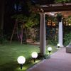 3er Set LED Solarkugel weiß, Erdspieß, DxH 10x38 cm Bild 2