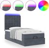 vidaXL Ottoman-Bett mit Matratzen & LEDs Dunkelgrau 90x200 cm Samt 3314439 Bild 5