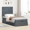 vidaXL Ottoman-Bett mit Matratzen & LEDs Dunkelgrau 90x200 cm Samt 3314439 Bild 4