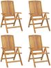 vidaXL Gartenstühle mit Kissen 4 Stk. Massivholz Teak 3196471 Bild 4