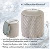 Amagohome Sitzhocker Hocker Sitzhocker Merino Pouf indoor outdoor ø40 H45cm Sitzpouf nachfü, Bezug abnehmbar u. bei 30° Feinwäsche waschbar! Bild 2