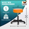 CASARIA® Rollhocker 2er Set Kunstleder Orange Bild 4