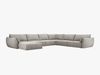 Micadoni Panorama-Ecksofa Kaelle 8-Sitzer Rechts Chenille Over The Horizon Hellgrau Bild 2