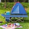 Yaheetech Feldbett Campingbett mit Tragetasche & 2 Seitentasche Gartenliege Klappbett bis 150 kg belastbar, 186 × 66 × 52 cm Bild 4