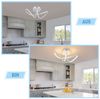 Nettlife LED Deckenleuchte Wohnzimmer Modern Schwarz 12W Innen 3000K Deckenlampe Schlafzimmer, LED fest integriert, Warmweiß, Warmweiß LED Deckenbeleuchtung für Flur Küche Bild 3