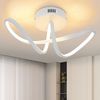 Nettlife LED Deckenleuchte Wohnzimmer Modern Schwarz 12W Innen 3000K Deckenlampe Schlafzimmer, LED fest integriert, Warmweiß, Warmweiß LED Deckenbeleuchtung für Flur Küche Bild 5