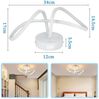 Nettlife LED Deckenleuchte Wohnzimmer Modern Schwarz 12W Innen 3000K Deckenlampe Schlafzimmer, LED fest integriert, Warmweiß, Warmweiß LED Deckenbeleuchtung für Flur Küche Bild 2