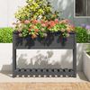 vidaXL Pflanzkübel mit Ablage Grau 111,5x34,5x81 cm Massivholz Kiefer 823768 Bild 3