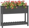 vidaXL Pflanzkübel mit Ablage Grau 111,5x34,5x81 cm Massivholz Kiefer 823768 Bild 4