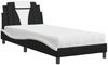 vidaXL Bett "Viana" mit Matratze Schwarz und Weiß 80x200 cm Kunstleder 3208759 Bild 2