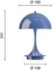 Panthella 160 tragbare Tischleuchte Opak Indigo Blau Bild 3