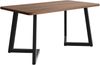 Esstisch 117 x 68 x 75 cm, rechteckig, MDF in Walnussoptik mit schwarzem Metallgestell Bild 3