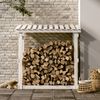 vidaXL Kaminholzregal Weiß 108x64,5x109 cm Massivholz Kiefer 822428 Bild 3