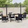 vidaXL Garten Essgruppe mit Kissen 5 pcs Schwarz Poly-Rattan 3379753 Bild 4
