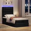 vidaXL Ottoman-Bett mit Matratze & LEDs Schwarz 90x200 cm Stoff 3314143 Bild 3