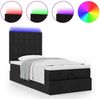 vidaXL Ottoman-Bett mit Matratze & LEDs Schwarz 90x200 cm Stoff 3314143 Bild 5