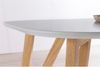 Essgruppe 5-tlg. Tisch 180x90 aus MDF Grau + 4 Stühle aus Eichenholz Textil Grau Bild 3