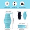 FELIXLEO Trinkflasche Faltbare Wasserflasche 500ml BPA frei Silikon auslaufsicher Reise Bild 2