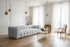 Sofaset Designersofa SOLVIE 4-4 in Stoff Moly Hellgrau Bild 3