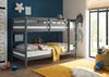 Etagenbett >Moritz< in Kiefer Grau aus Massivholz - 207x140x97cm (BxHxT) Bild 2