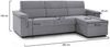 Dmora Sofa mit Halbinsel Cintano, Ecksofa für Wohnzimmer, gepolstert, abnehmbarer Bezug, 100 % Made in Italy-Qualität, 285x160 h100 cm, Grau Bild 3