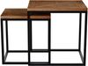 Beistelltisch BOSSE 2er Set eckig - 48 x 38 x 47 cm, Holz, Braun | Kleiner Tisch Couchtisch für Wohnzimmer Bild 4