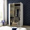 Kleiderschrank >Hanau< (BxHxT: 120x196x54 cm) in Weiß / Artisan Eiche Bild 3