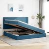 vidaXL Aufbewahrungsbett mit Matratze Dunkelblau 200 x 200 cm Samt 3371995 Bild 4