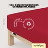 Schlafgut 'Easy' Spannbettlaken, MADE IN GREEN by OEKO-TEX®, Gummizug: rundum, Jersey Elasthan, Red Deep, S 90x190 cm - 100x220 cm Bild 3