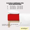Schlafgut 'Easy' Spannbettlaken, MADE IN GREEN by OEKO-TEX®, Gummizug: rundum, Jersey Elasthan, Red Deep, S 90x190 cm - 100x220 cm Bild 4