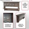 Küchenregal HWC-C49, Haushaltsregal Regal, Vintage mit 5 Schubladen 32x65x13cm ~ Shabby Look, grau Bild 2