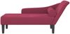 vidaXL Chaiselongue mit Kissen Weinrot Samt Bild 3