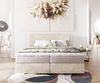 Boxspringbett Dream-Well 180x200 cm Cord Beige mit Taschenfederkernmatratze und Topper Visco Bild 2