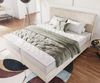 Boxspringbett Dream-Well 180x200 cm Cord Beige mit Taschenfederkernmatratze und Topper Visco Bild 4