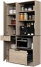 Küchenbuffet >Fumay 11< in Eiche /Beton - 100x186x45cm (BxHxT) Bild 4