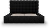 Micadoni Stauraumbett mit Kopfteil Mamaia Strukturierter Stoff Schwarz 200x200 Bild 3