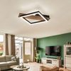 LED Deckenleuchte, Holzoptik, Metall, schwarz, L 33 cm Bild 3