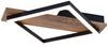 LED Deckenleuchte, Holzoptik, Metall, schwarz, L 33 cm Bild 2