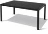 7tlg Gartenmöbel Set Alu Anthrazit Non-Wood Schwarz 160x90cm + 6 Hochlehner mit Textilen Bild 2