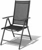 7tlg Gartenmöbel Set Alu Anthrazit Non-Wood Schwarz 160x90cm + 6 Hochlehner mit Textilen Bild 4