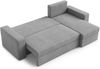 AX LIVING Eck Couch Klein Climpy 242 cm – Funktional & Stilvoll in Grau Bild 3