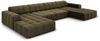 Micadoni Panorama Sofa Jennifer 6-Sitzer Samt Grün Bild 2