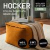 Lumaland Sitzsack-Sofa, Polyester, Pouf, Cord - Senfgelb, 40 x 54 x 54 cm Bild 3