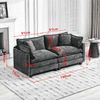 2-Sitzer-Sofa aus Chenille mit modularem Design, schwarz Bild 4